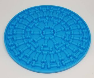 CODY PET Silikonowa mata OKRĄGŁA ŚREDNIA  niebieska