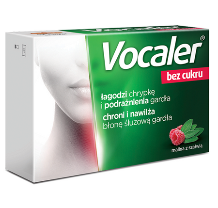 Vocaler bez cukru 12 pastylki do ssania 02-2025