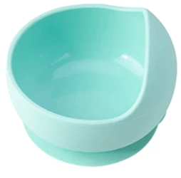 bi-bi, silikonowa miseczka z przyssawką dla dzieci - miętowa