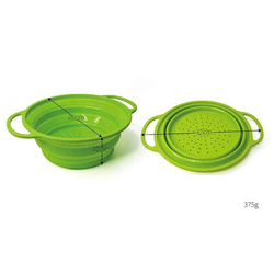 CODY KITCHEN Składany durszlak silikonowy zielony