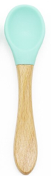 bi-bi, łyżeczka silikonowo - bambusowa dla dzieci - miętowa