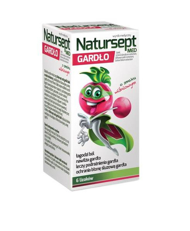 Natur-Sept Gardło wiśnia lizaki 6 sztuk  08-2026