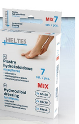 Plastry hydrokoloidowe na pęcherze mix 7 szt HELTES,