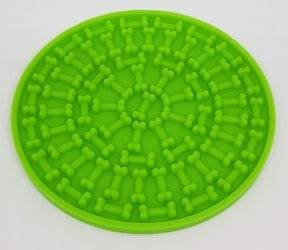 CODY PET Silikonowa mata OKRĄGŁA ŚREDNIA zielona