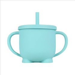 bi-bi, kubek silikonowy ze słomką - miętowy